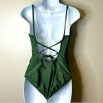 Kona Sol  One Piece Textured Green Swim Suit Size S Photo 3