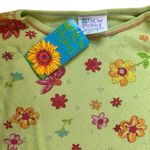 Fresh Produce 90s Y2K  Floral Stripe Long‎ Sleeve Top NWT Medium Cotton DEADSTOCK Photo 5