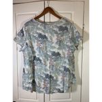 Tahari Linen Top Women's 1X Hawaiian Tropical Surf Palm Trees Cars Toucan Parrot Photo 3