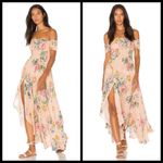 đź’•AUGUSTE x REVOLVEđź’• Boheme Goddess Maxi Dress ~ Blush Floral Print US 4 NWT Pink Photo 2