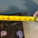 Dressbarn Black Pants with Purple Floral Design | 16W Photo 4