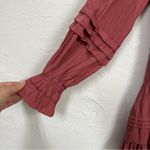 DO+BE Pink Ruffled Mini Dress Womens M Tiered Romantic Girly Ruched Boho Smock Photo 4