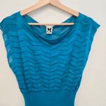 Missoni  Zig Zag Turquoise Blue Knit Flawed Dress size Medium Photo 2