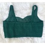Abercrombie & Fitch NWOT Green Tweed Crop Top Photo 8