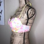 Victoria's Secret Victoria’s Secret Multi Color Watercolor Lace Bikini Top in Size 34 C Photo 3