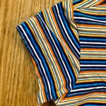 Guess  Y2k Blue Orange Striped Cropped Tee Shirt Youth XLarge Womens Small/Medium Photo 4