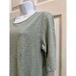 Cut Loose Sage Cotton Linen Short Sleeve A Line Dress Size Medium Lagenlook Green Photo 7