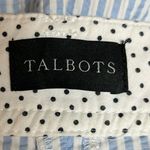 Talbots  The Perfect Crop Pants Size 18 Curvy Seersucker Light Blue White Cottonj Photo 5