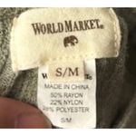 World Market S/M Olive Green Ribbed Knit Jumpsuit Earthy Neutral Boho Minimalist Photo 2