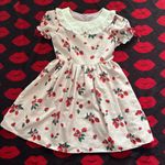 Ank rouge Japan kawaii dusty pink strawberry print dress S Photo 0