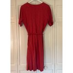 L.L. Beanāorange jersey short sleeve wrap dress tie waist M Orange Size M Photo 4