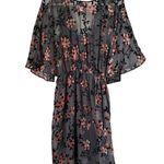 Modcloth Dramatic Depths Velvet Dress cherry blossom print size medium Photo 5