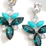 ZARA New!  Crystal Gems Post Earrings Photo 8