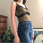 Nasty Gal Collection Gold Black Lace Crop Tank Top Sz 8 Photo 1