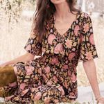 Soft Surroundings  Marissa Tassel Tiered Floral Maxi Dress Size 6 Photo 2