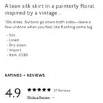 Madewell Silk Side-Button Skirt in Painted Blooms Photo 2