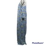 Lulus  Blue Floral Maxi Lightweight Swim Cover Tie Waist Beach Vacation Sz XS Photo 2