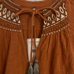 Free People  Terracotta Embroidered Tunic Photo 5