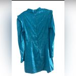 Nasty Gal NWT  Women's Wrap Teal Mini  Dress Size‎ 6  Jacquard Long Sleeves Photo 1