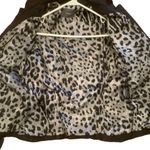 Kenna T womens biker core leather moto jacket black button front size medium Photo 8