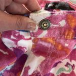 Levi's Levi’s White and Bright Watercolor Cutoff Raw Hem Denim Jean Shorts Size 8 Photo 4