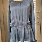 Hem & Thread  Baby Blue Lightweight Blouse Photo 0