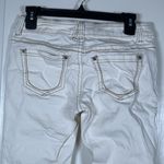 Almost Famous  Skinny White Jeans Tan Stitching Size 5 EUC #DS-1646 Photo 9