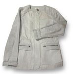 Ann Taylor Loft Petite Womens Jacket SP Beige Coat Military Cargo Utility Safari Photo 0