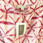 Intermix 193 NWT  Tie Dye Tank Crop Blouse Size XL Color Pink White Photo 1
