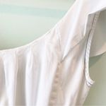 Banana Republic White 2011 Pleated Ruffle Flutter Sleeve Dress 0 Photo 8