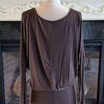 Voll Brown Solid Dolman Long Sleeve Top Womens S M Stretchy Tunic Short Dress Size undefined Photo 6
