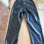 Abercrombie & Fitch Black denim/ leather pants Photo 2