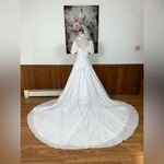 Gorgeous Vintage 1970s/80s Drop Waist Wedding Gown! White Size 8 Photo 6