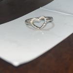 Sterling Silver 925 Classic Cable Heart Ring Size Photo 3