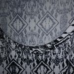 Bobbie Brooks 2X Long Tank Tunic Tribal Print Top Plus in Black White Photo 3