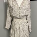 Rails Dress Womens XS Mini Animal Print Leopard Long Sleeve Jasmine Smocked Photo 0