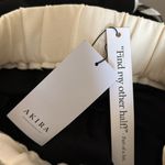 Akira NWT Boxing Athletic Black White Stripe Trim Drawstring Lounge Shorts Small Photo 6