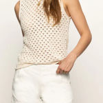 Sanctuary Womens Knit Crocheted Tank Top Cream Size S Photo 0