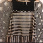 Free People  Molly’s Retro Peplum striped eyelet tank top shirt size large Photo 1