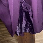 Sz 18 Purple semi formal after 5 dress fitted waist flare skirt side zip Photo 3