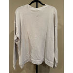 easel 100% Cotton Floral Heart Sweatshirt in Khaki Size S Photo 3