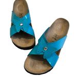 Betula by Birkenstock Bright Blue Butterfly Accent Sandals, Sz EU 41 / US 10 Photo 1