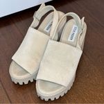 Steve Madden 🛍️ Beige Sandy Sunnyside Slingback Lug Sole Sandals Heels Size 7 Photo 2