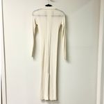 REMAIN Birger Christensen Joy Long Sleeve Rib Midi Sweater Dress Cream Women's S Photo 3