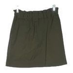 Banana Republic Skirt Womens 0 Army Green Mini Skirt Paperbag Waist Utility Photo 0