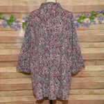 Catherines  Red Black Print 3/4 Sleeve Blouse Top Size 2X 22/24W Half Zip Tunic Photo 7