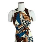 Neiman Marcus Vintage 60s/70s MOD Brown Abstract Maxi Dress Gown w/Wrap Shawl XS Photo 3