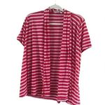 kim rogers  size large short sleeve red and white cardigan Photo 4