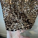 Torrid Black and Gold Sequin Pencil Skirt Elastic Waist Size 12 Party Stretch Photo 4