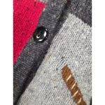 Victoria Jones  Vintage Christmas Embroidered Patches Wool Blend Sweater Medium Photo 2